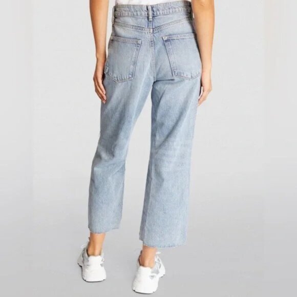 All Saints Distressed April High-Rise Wide Leg Boyfriend Jeans. Size 27. - Picture 2 of 12